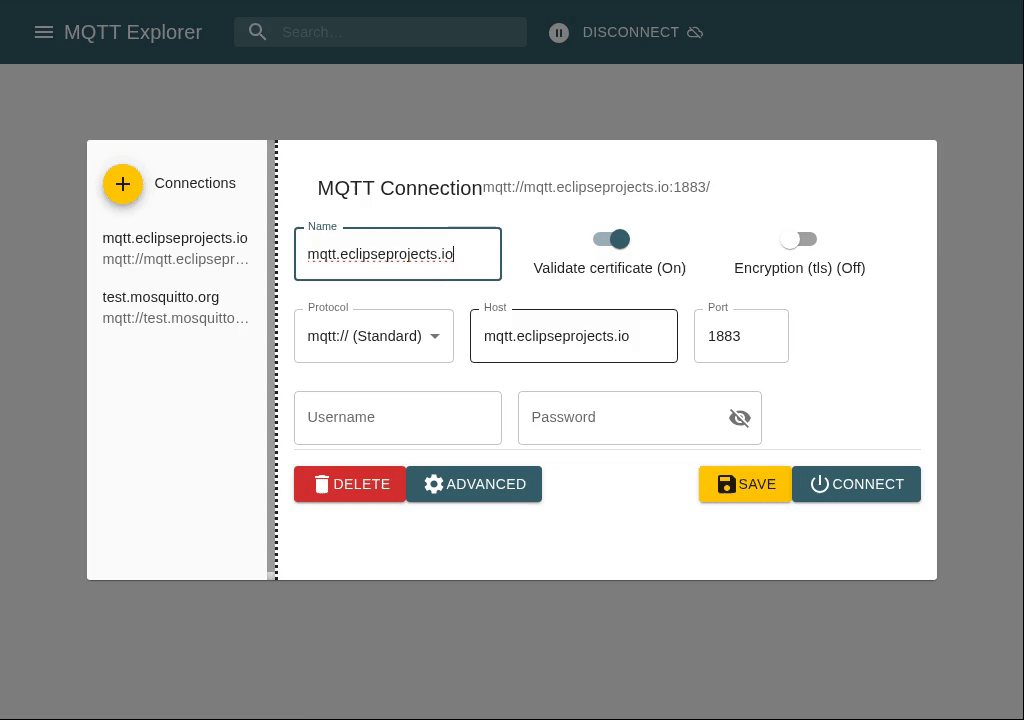 Connecting to MQTT Broker