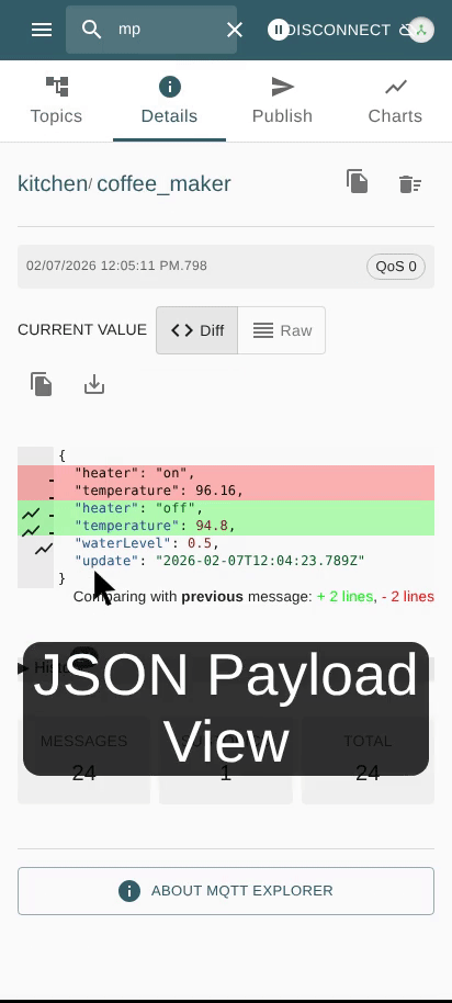 Mobile-Friendly MQTT Explorer