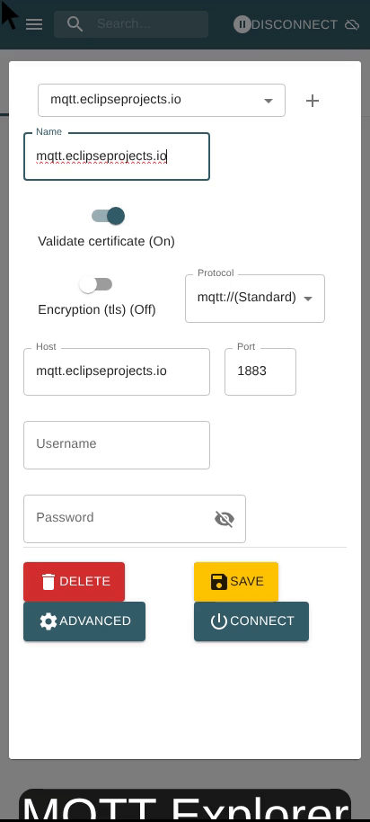 Connect to MQTT Broker