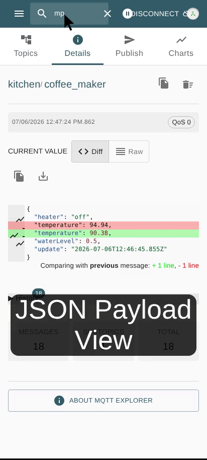 Mobile-Friendly MQTT Explorer