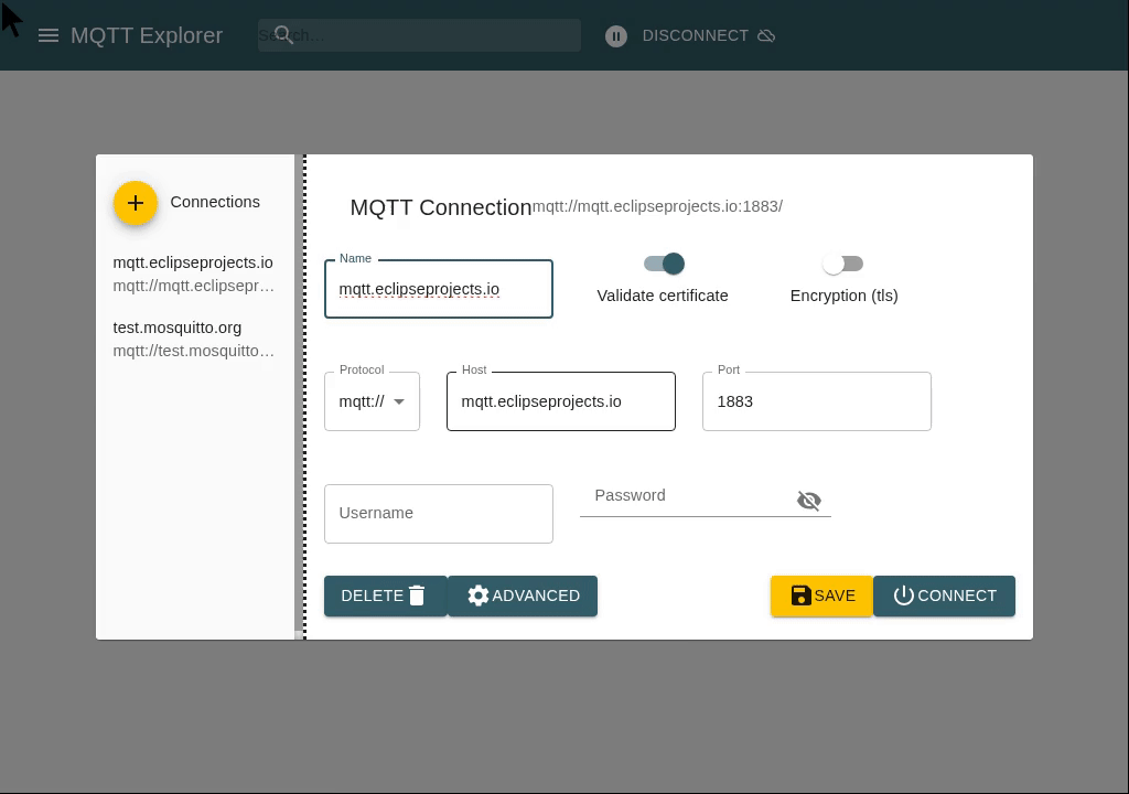 Connecting to MQTT Broker