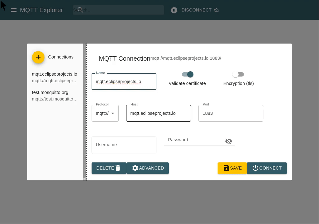 Connecting to MQTT Broker